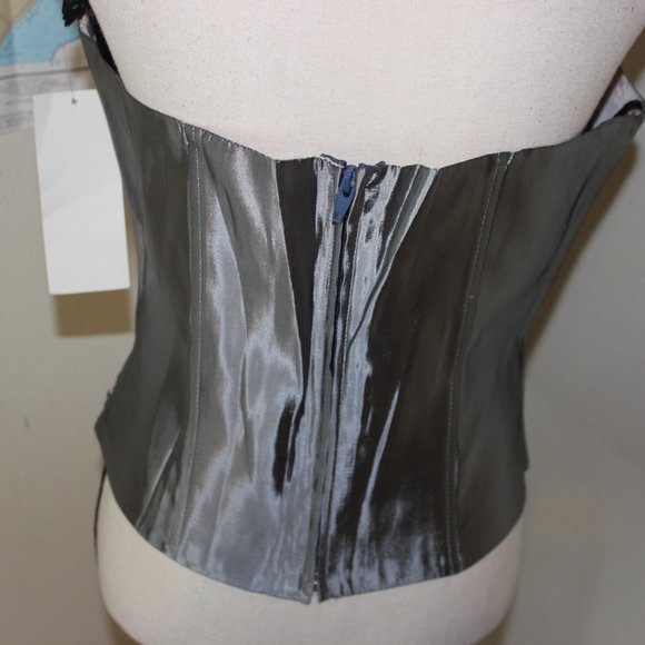 NWT "CHICA'S" GRAY SATIN BUSTIER SZ XL - Picture 5 of 9